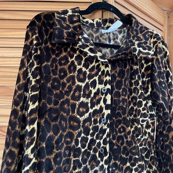 Vintage Animal Print Top Leopard Print Blouse Carole Baskin - Picture 5 of 7